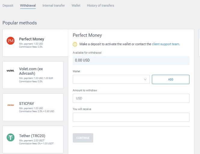 LiteFinance: withdrawal of funds